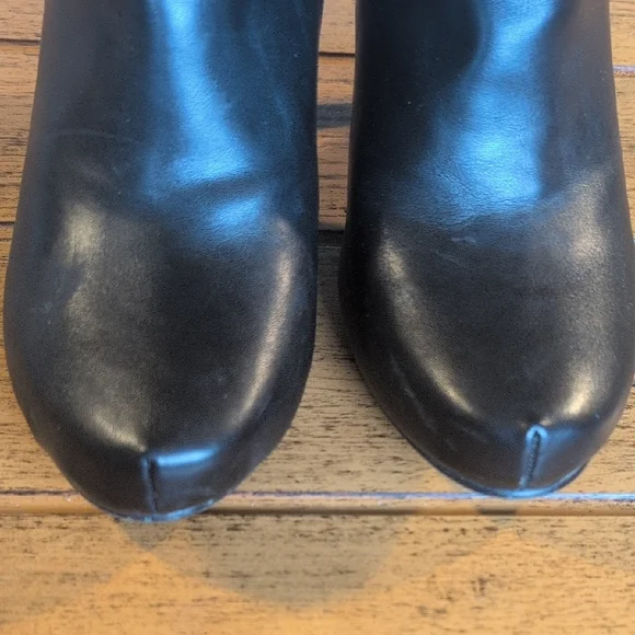 Call It Spring Black Faux Leather Ankle Booties with Side Buckles - Picture 8 of 8